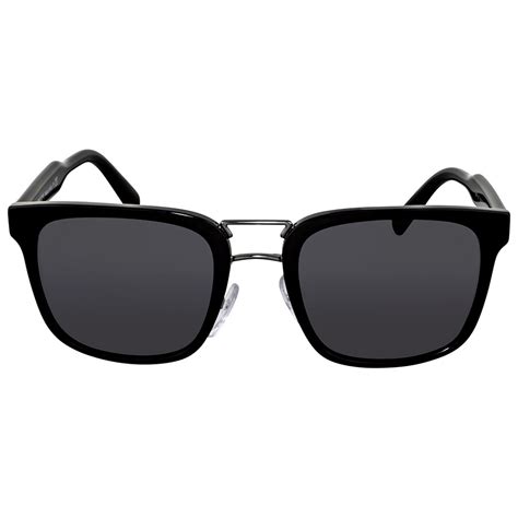 prada 14ts|Prada Rectangular Black Sunglasses 14TS 1AB5S0 53.